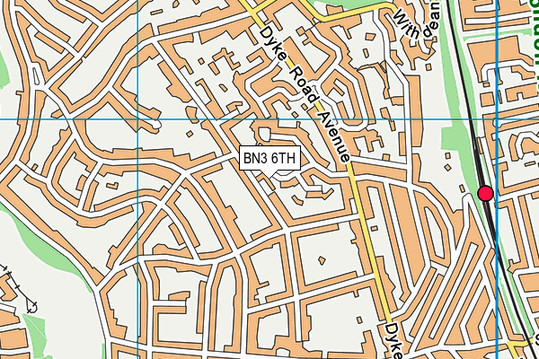 BN3 6TH map - OS VectorMap District (Ordnance Survey)