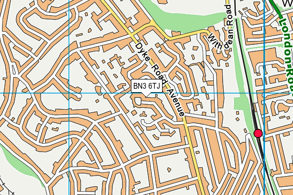 BN3 6TJ map - OS VectorMap District (Ordnance Survey)