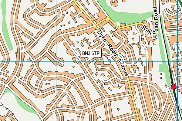 BN3 6TP map - OS VectorMap District (Ordnance Survey)