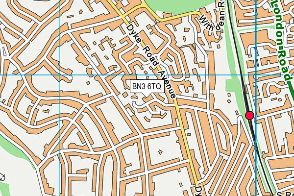 BN3 6TQ map - OS VectorMap District (Ordnance Survey)