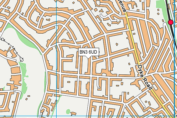 BN3 6UD map - OS VectorMap District (Ordnance Survey)