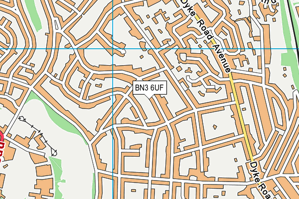 BN3 6UF map - OS VectorMap District (Ordnance Survey)