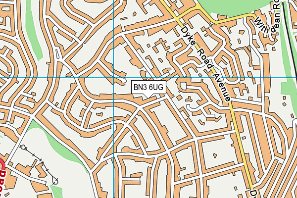 BN3 6UG map - OS VectorMap District (Ordnance Survey)