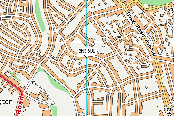 BN3 6UL map - OS VectorMap District (Ordnance Survey)