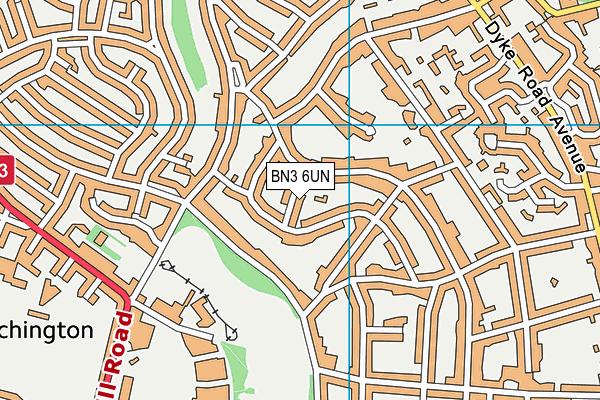 BN3 6UN map - OS VectorMap District (Ordnance Survey)