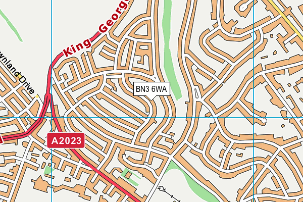 BN3 6WA map - OS VectorMap District (Ordnance Survey)