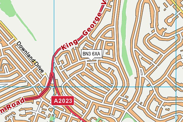 BN3 6XA map - OS VectorMap District (Ordnance Survey)