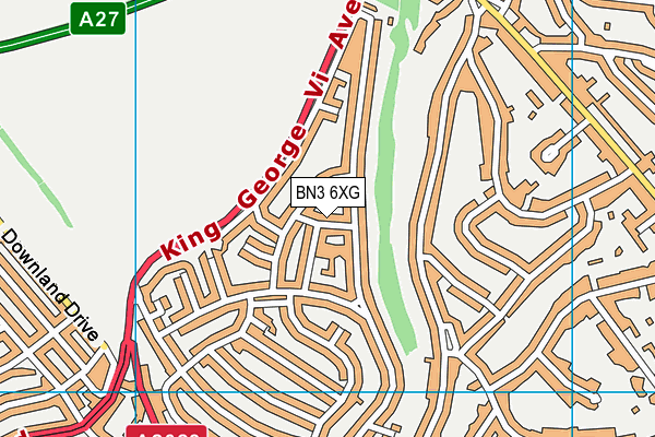 BN3 6XG map - OS VectorMap District (Ordnance Survey)