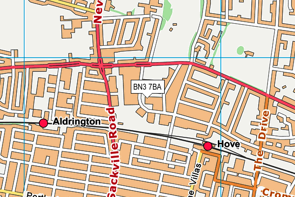 Map of KEMPTOWN ROOMS LTD at district scale