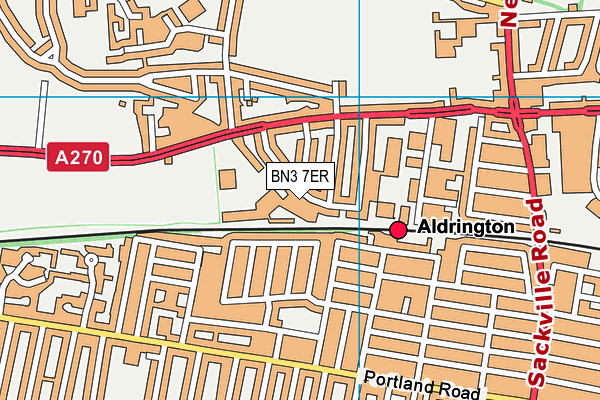 BN3 7ER map - OS VectorMap District (Ordnance Survey)