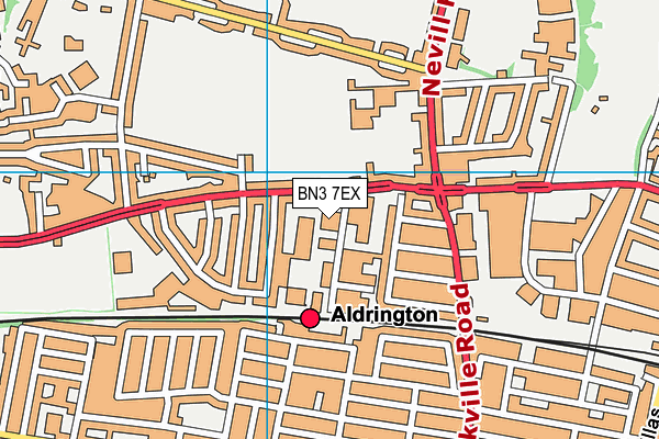 BN3 7EX map - OS VectorMap District (Ordnance Survey)