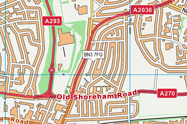 BN3 7FQ map - OS VectorMap District (Ordnance Survey)