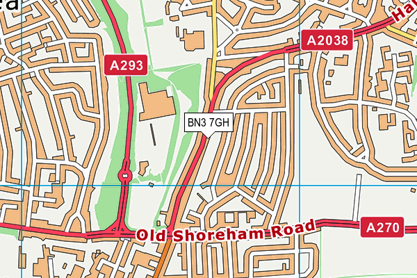 BN3 7GH map - OS VectorMap District (Ordnance Survey)