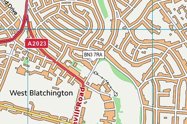 BN3 7RA map - OS VectorMap District (Ordnance Survey)