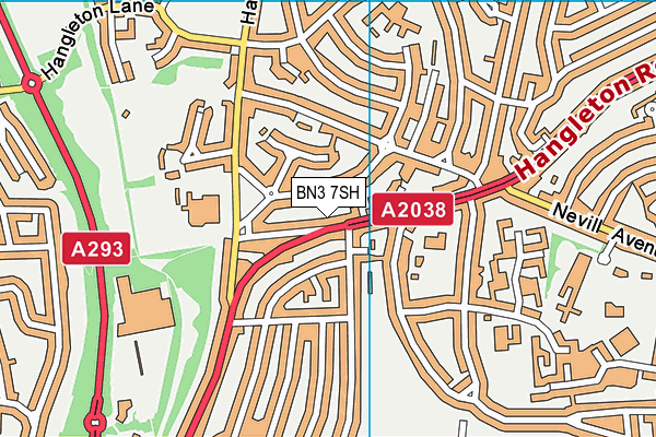 BN3 7SH map - OS VectorMap District (Ordnance Survey)