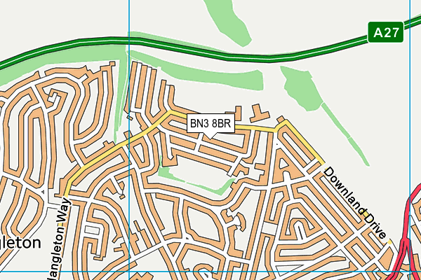 BN3 8BR map - OS VectorMap District (Ordnance Survey)