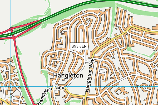 BN3 8EN map - OS VectorMap District (Ordnance Survey)