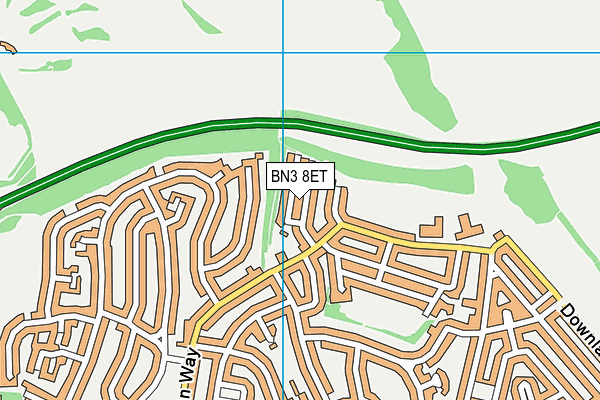 BN3 8ET map - OS VectorMap District (Ordnance Survey)