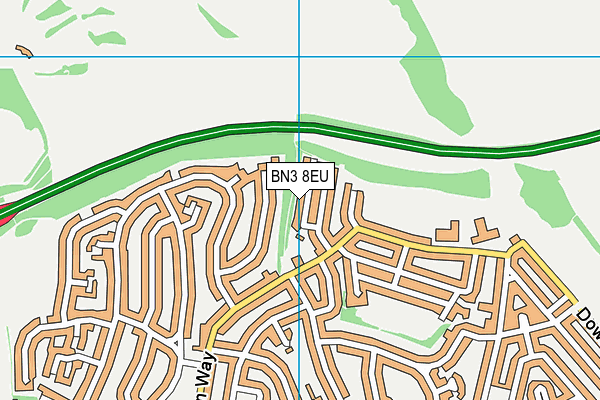 BN3 8EU map - OS VectorMap District (Ordnance Survey)