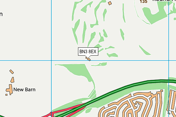 BN3 8EX map - OS VectorMap District (Ordnance Survey)