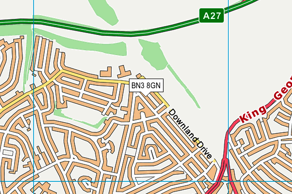 BN3 8GN map - OS VectorMap District (Ordnance Survey)