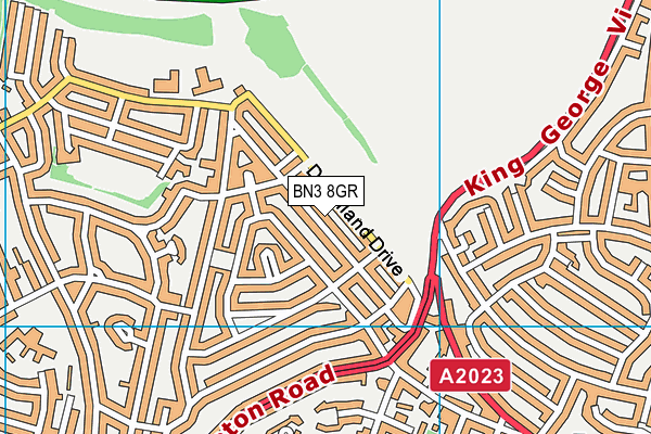 BN3 8GR map - OS VectorMap District (Ordnance Survey)