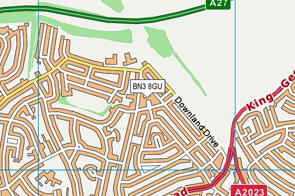 BN3 8GU map - OS VectorMap District (Ordnance Survey)