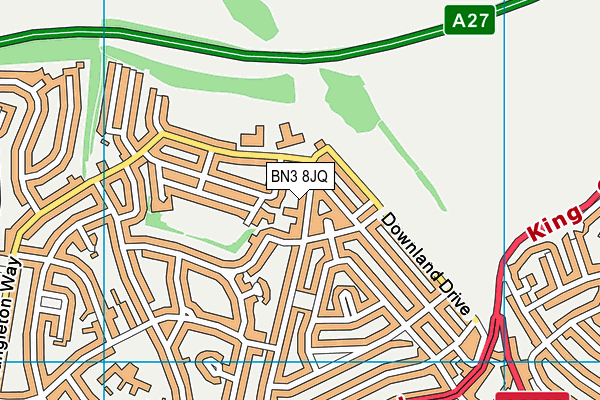 BN3 8JQ map - OS VectorMap District (Ordnance Survey)