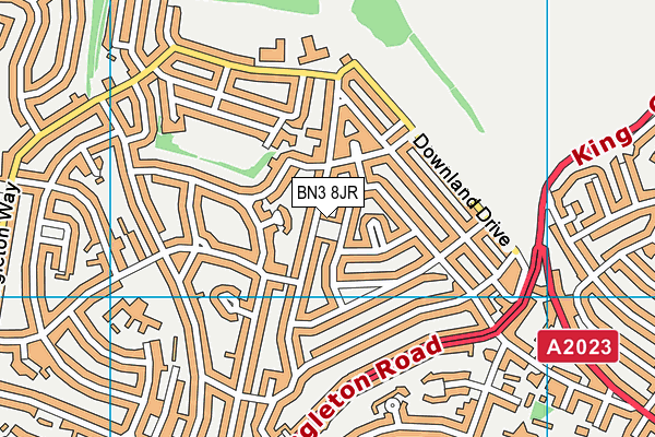BN3 8JR map - OS VectorMap District (Ordnance Survey)