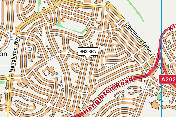 BN3 8PA map - OS VectorMap District (Ordnance Survey)