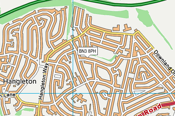 BN3 8PH map - OS VectorMap District (Ordnance Survey)