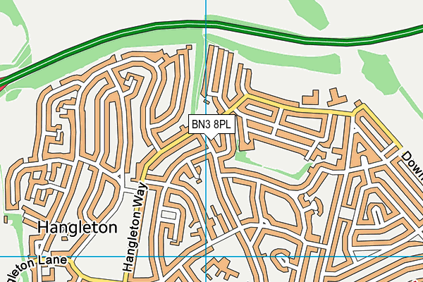 BN3 8PL map - OS VectorMap District (Ordnance Survey)