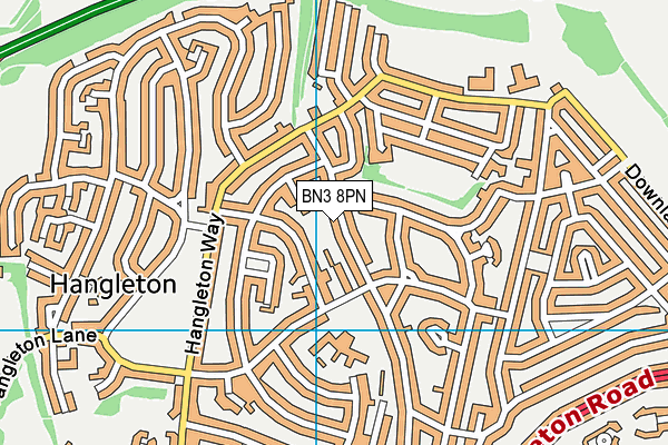 BN3 8PN map - OS VectorMap District (Ordnance Survey)
