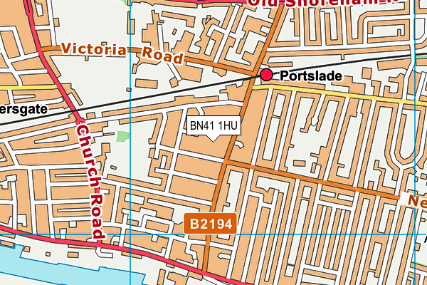 BN41 1HU map - OS VectorMap District (Ordnance Survey)