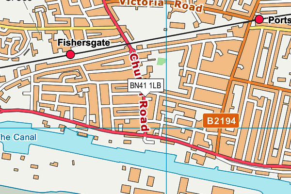 BN41 1LB map - OS VectorMap District (Ordnance Survey)