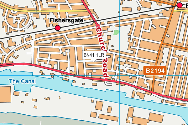 BN41 1LR map - OS VectorMap District (Ordnance Survey)