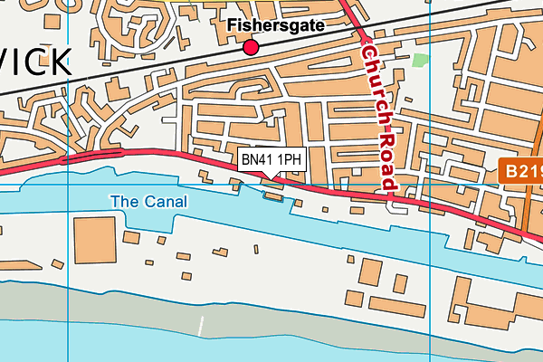 Map of FISHERSGATE KEBAB HOUSE LTD at district scale