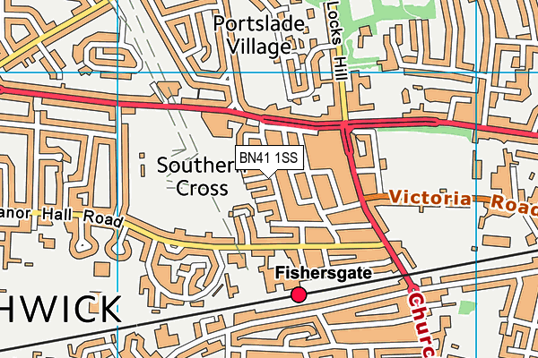 BN41 1SS map - OS VectorMap District (Ordnance Survey)