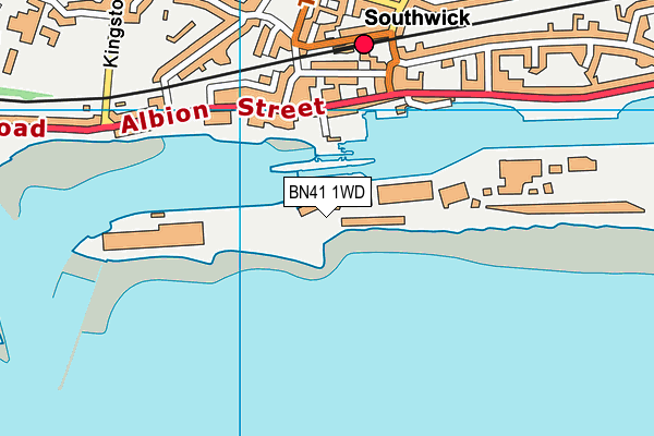 BN41 1WD map - OS VectorMap District (Ordnance Survey)
