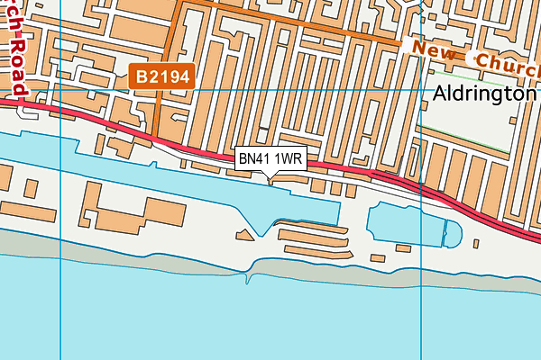 BN41 1WR map - OS VectorMap District (Ordnance Survey)