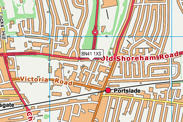 Benfield Primary School map (BN41 1XS) - OS VectorMap District (Ordnance Survey)