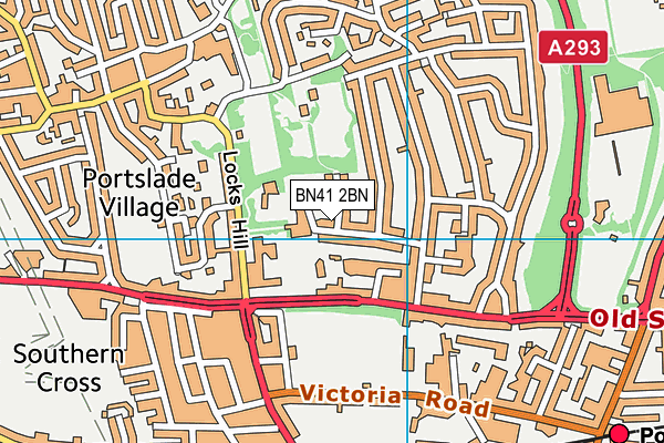 BN41 2BN map - OS VectorMap District (Ordnance Survey)