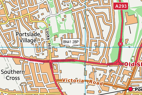 BN41 2BP map - OS VectorMap District (Ordnance Survey)