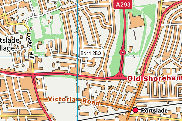 BN41 2BQ map - OS VectorMap District (Ordnance Survey)