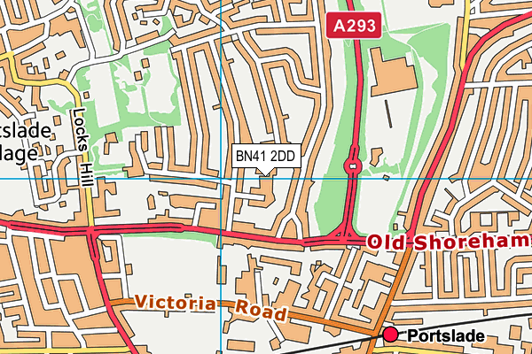 BN41 2DD map - OS VectorMap District (Ordnance Survey)