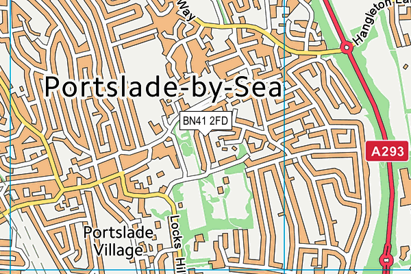BN41 2FD map - OS VectorMap District (Ordnance Survey)