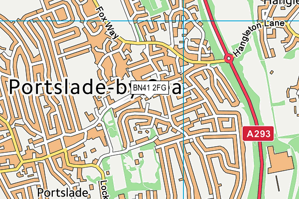 BN41 2FG map - OS VectorMap District (Ordnance Survey)