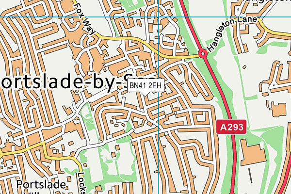 BN41 2FH map - OS VectorMap District (Ordnance Survey)