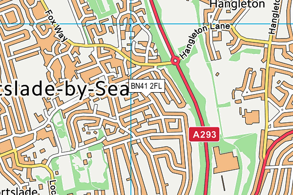 BN41 2FL map - OS VectorMap District (Ordnance Survey)