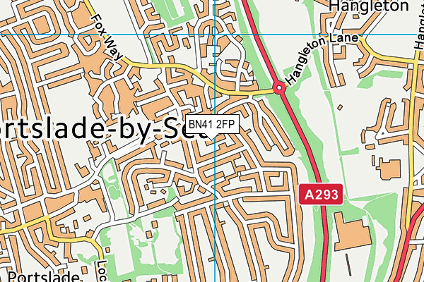 BN41 2FP map - OS VectorMap District (Ordnance Survey)
